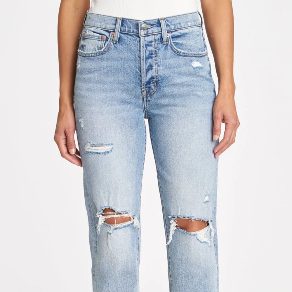 Pistola Charlie High Rise Straight leg Size 24 - Bali Distreseed